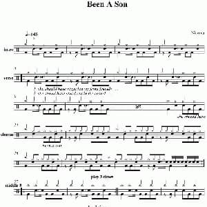 Nirvana Been A Son 爵士鼓谱