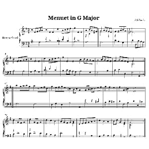 Menuet in G Major 钢琴谱
