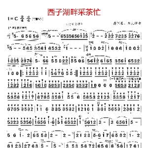 西子湖畔采茶忙_歌曲简谱_词曲: 蒋国基