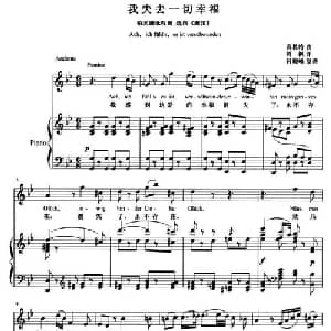 我失去一切幸福_外国歌谱_词曲: 奥 莫扎特