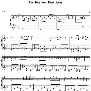 The day you went away 钢琴谱