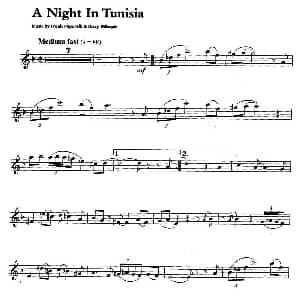 萨克斯谱 | A Night In Tunisia 次中音萨克斯