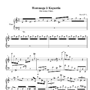 Homage à Kapustin 钢琴谱 流行追梦人