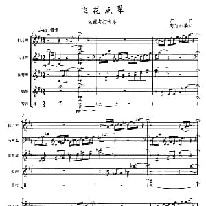 琵琶谱 | 飞花点翠 琵琶 打击乐 高为杰