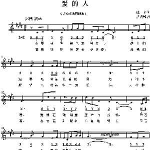 爱的人_歌谱投稿_词曲:祖阔 王晓峰