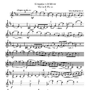 小提琴谱 | 里丁格 Oskar Rieding b小调小提琴协奏