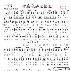 你在我的记忆里_歌曲简谱_词曲:修立 亦弛