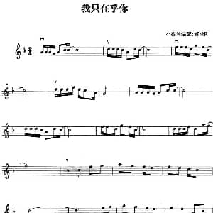 小提琴谱 | 我只在乎你 解承刚小提琴