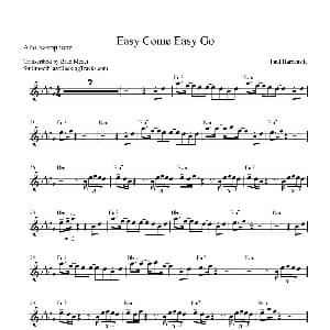 萨克斯谱 | Easy Come Easy Go 中音萨克斯
