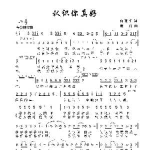认识你真好_歌曲简谱_词曲:何丽华 谢伟