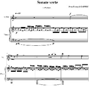 小提琴谱 | Sonate Verte 1 Prelude 小提琴 钢琴伴奏 拉菲耶