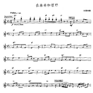 电子琴谱 | 在森林和原野 爵士乐版 丹麦民歌