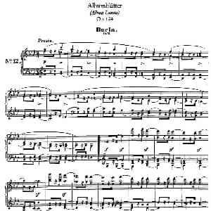 Albumblätter Op.124 钢琴谱 罗伯特 舒曼