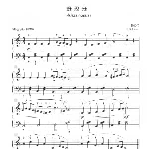 野玫瑰 钢琴谱 舒伯特