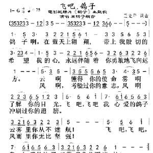 飞吧鸽子_歌曲简谱_词曲:王立平 王立平