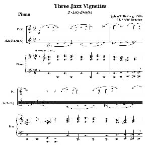 Three jazz vignettes 钢琴谱