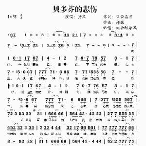 贝多芬的悲伤_歌谱投稿_词曲:口袋易百 郑毅