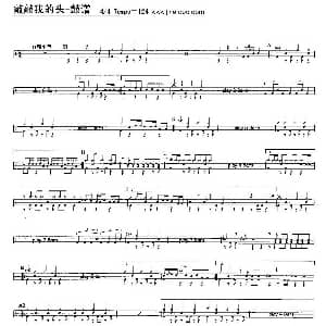 敲敲我的头 架子鼓谱