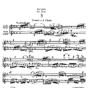 长笛曲谱 | W.F.巴赫—六首二重奏练习曲 5 W.F.巴赫