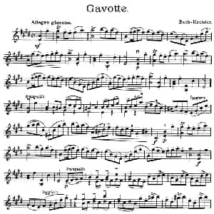 小提琴谱 | Gavotte. 加沃特 克莱斯勒作曲版