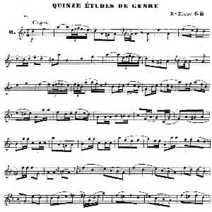 萨克斯谱 | H Klose练习曲 Quinze etudes de genre—6 H Klose
