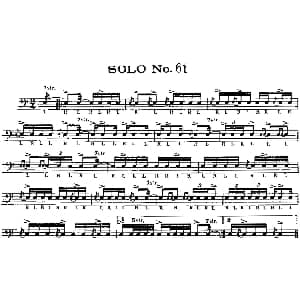 美国军鼓 SOLO No.61 65 爵士鼓谱