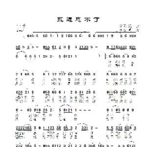 永远忘不了_歌曲简谱_词曲:迟云 红霞 景治
