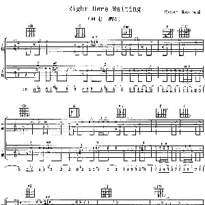 Right Here Waiting 吉他谱 阿杜