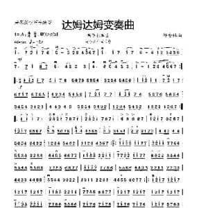 达姆达姆变奏曲_歌曲简谱_词曲:阿尔及利亚民歌 杨会林