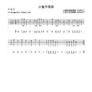 小兔子乖乖_歌曲简谱