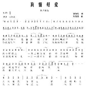 真情母爱_歌曲简谱_词曲:张咏民 张慧云