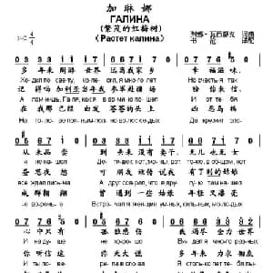 加琳娜 俄罗斯 _外国歌谱_词曲: 书沧 译配