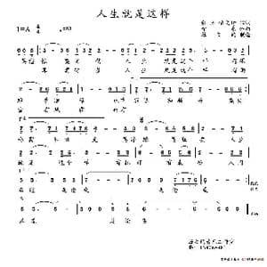 人生就是这样_歌谱投稿_词曲:张茅 伊文琦 徐豪