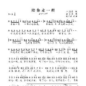 陪你走一程_歌曲简谱_词曲:林剑腾 童安格