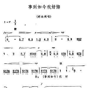 秦腔 祝福 唱腔选 事到如今我好悔 祥林嫂唱段