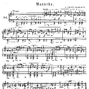 Trois Mazurkas Op.56 钢琴谱 肖邦 chopin