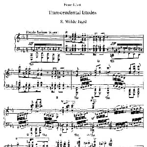 12首超级技巧练习曲 Wilde Jagd 钢琴谱 李斯特