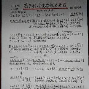 花开的时候你就来看我_歌谱投稿_词曲:陈伟 陈伟