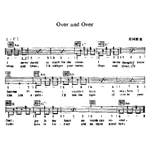 Over and Over 吉他谱 美国歌曲