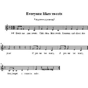 Everyone likes sweets_外国歌谱