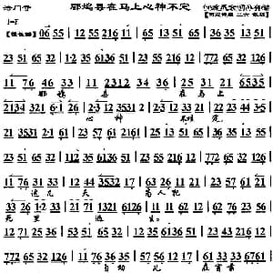 京剧谱 | 郿坞县在马上心神不定 法门寺 选段 琴谱 马连良