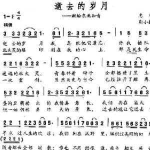 逝去的岁月 献给东北知青_民歌简谱_词曲:志同 靳小扬