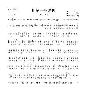 ​用尽一生爱你_歌曲简谱_词曲:梁涵 路勇
