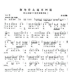 你为什么还不回还_歌曲简谱_词曲:清泉 清泉