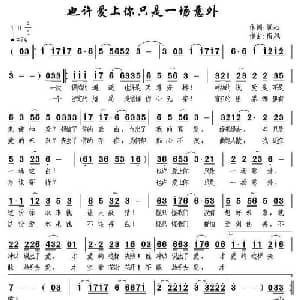 也许爱上你只是一场意外_通俗唱法乐谱_词曲:词心 南风