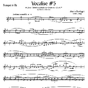 Bordogni Vocalise #5 小号 Marco Bordogni