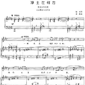 净土在何方_美声唱法乐谱_词曲:晓权 崔新