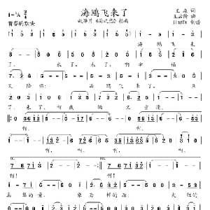 海鸥飞来了_美声唱法乐谱_词曲:王森 王云阶