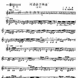 二胡谱 | 河南曲子牌曲 坠胡 五线谱
