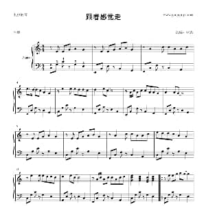 跟着感觉走 钢琴谱 陈志远曲 张磊改编